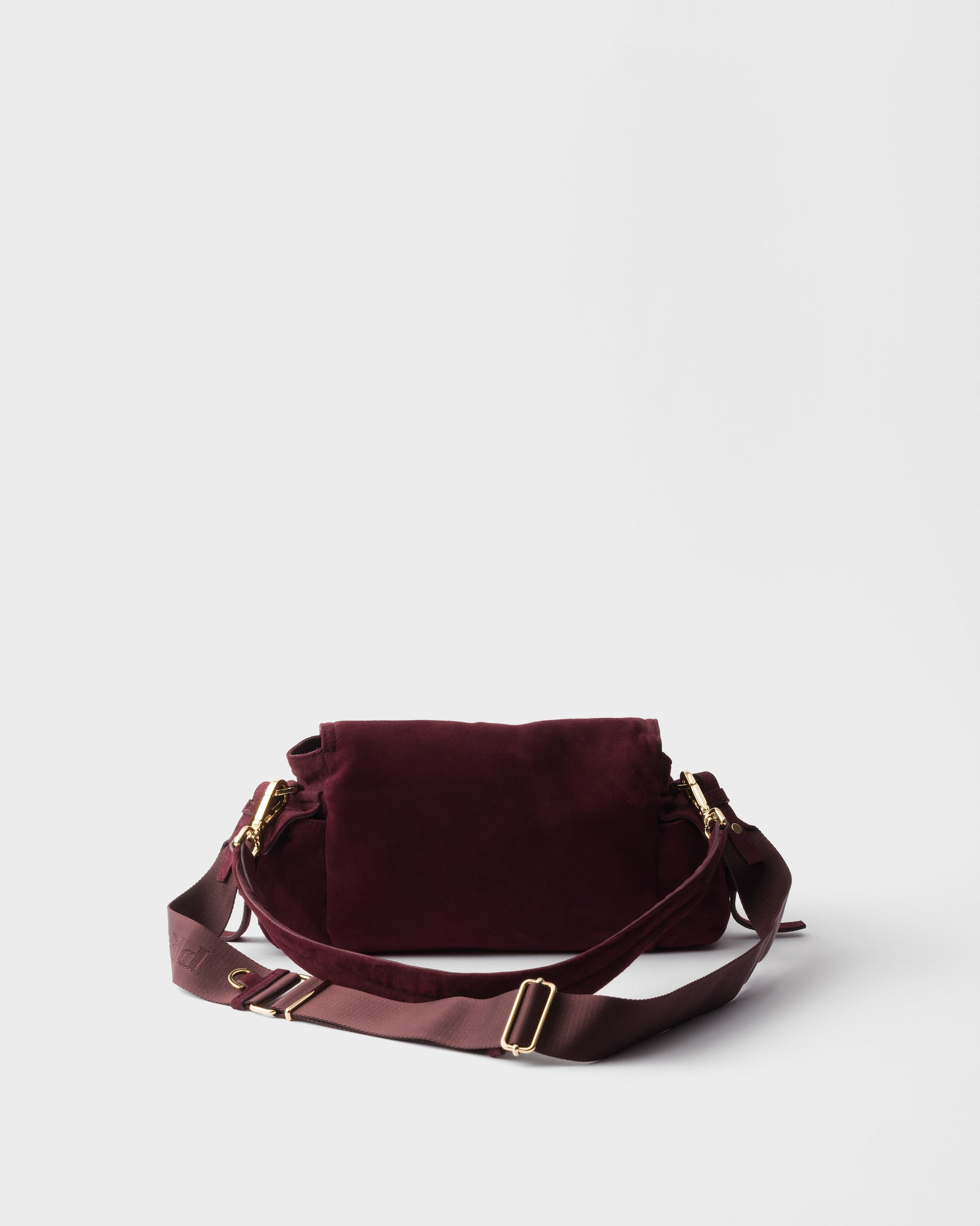 Prada Explore medium suede shoulder bag with flap - Image 3